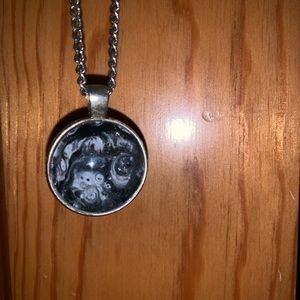 black and white necklace